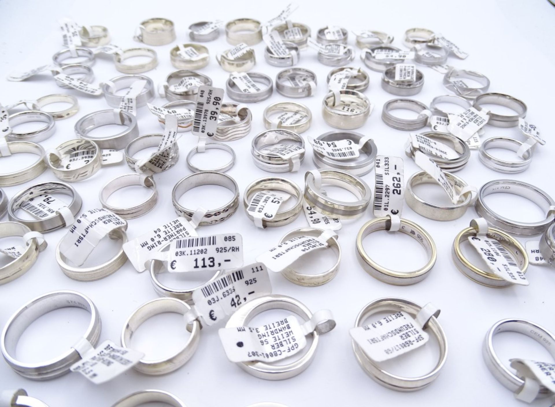 59 Silber Ringe NP: 5338  aus Juweliersauflösung, ungetragen, Neuwa - Image 10 of 10
