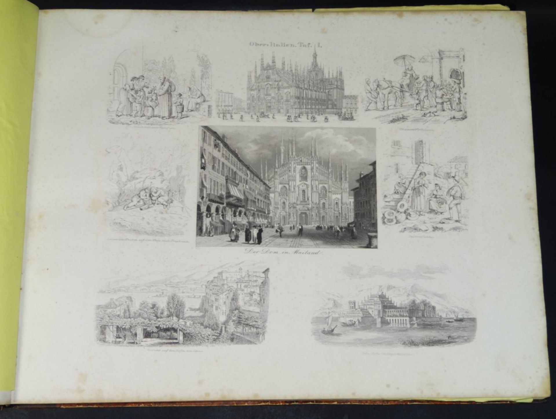 Emil Wendt "Bilder-Mappe für Länder-und Völkerkunde" Leipzig 1846 mit 41 Stichen, 32x40 cm, tw. - Bild 4 aus 10