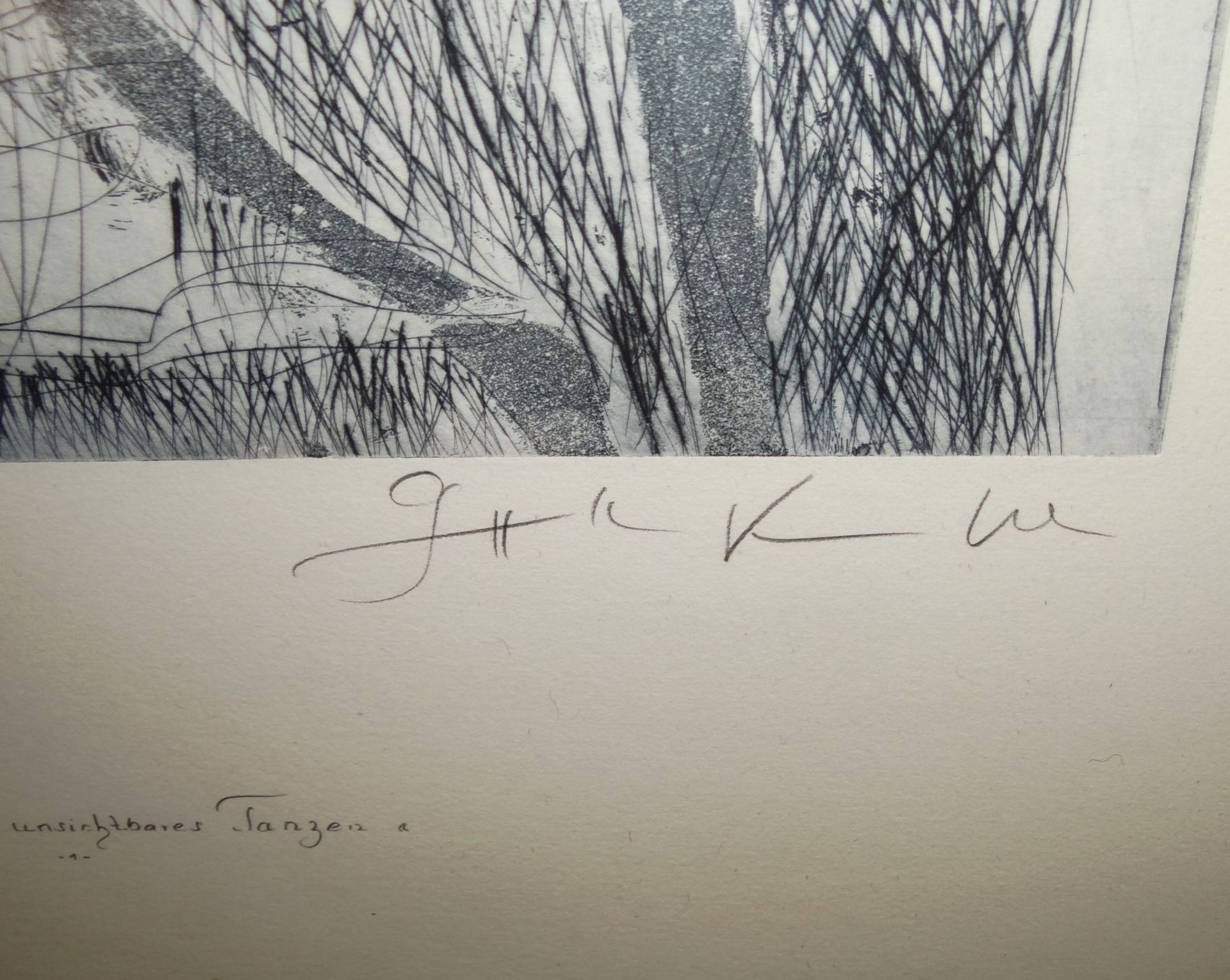 Günther KRESSL (1934) "Moorlicht-Unsichtbares Tanzen" IV/X, Aquatinta-Radierung 42,5 x 35,5 cm, ge - Bild 3 aus 4
