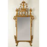 Louis XVI style gilded wooden mirror