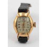 18 kt gold women watch