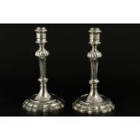 Pair of silver candlesticks