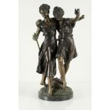 Henry ?tienne Dumaige (1830-1888), Bronze group depicting dancing girls