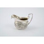 English silver milk jug