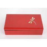 Jewellery box with dragonfly in Japan lacquer