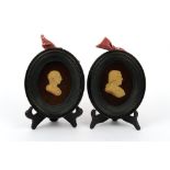 Pair of ancient wax portraits