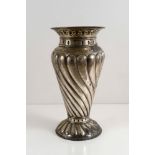Umbrella stand in silver metal