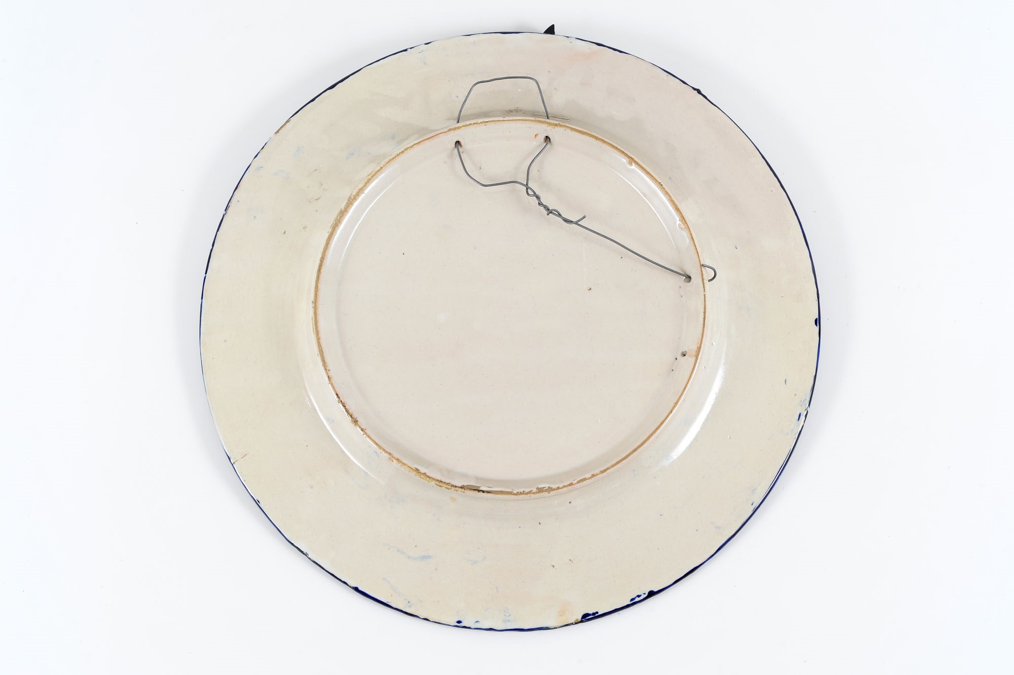 Enamelled and polychrome ceramic plate - Image 4 of 4