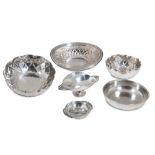 Lot of six 800 silver objects Italy, mid 20th century, gr 458different shapes and sizes