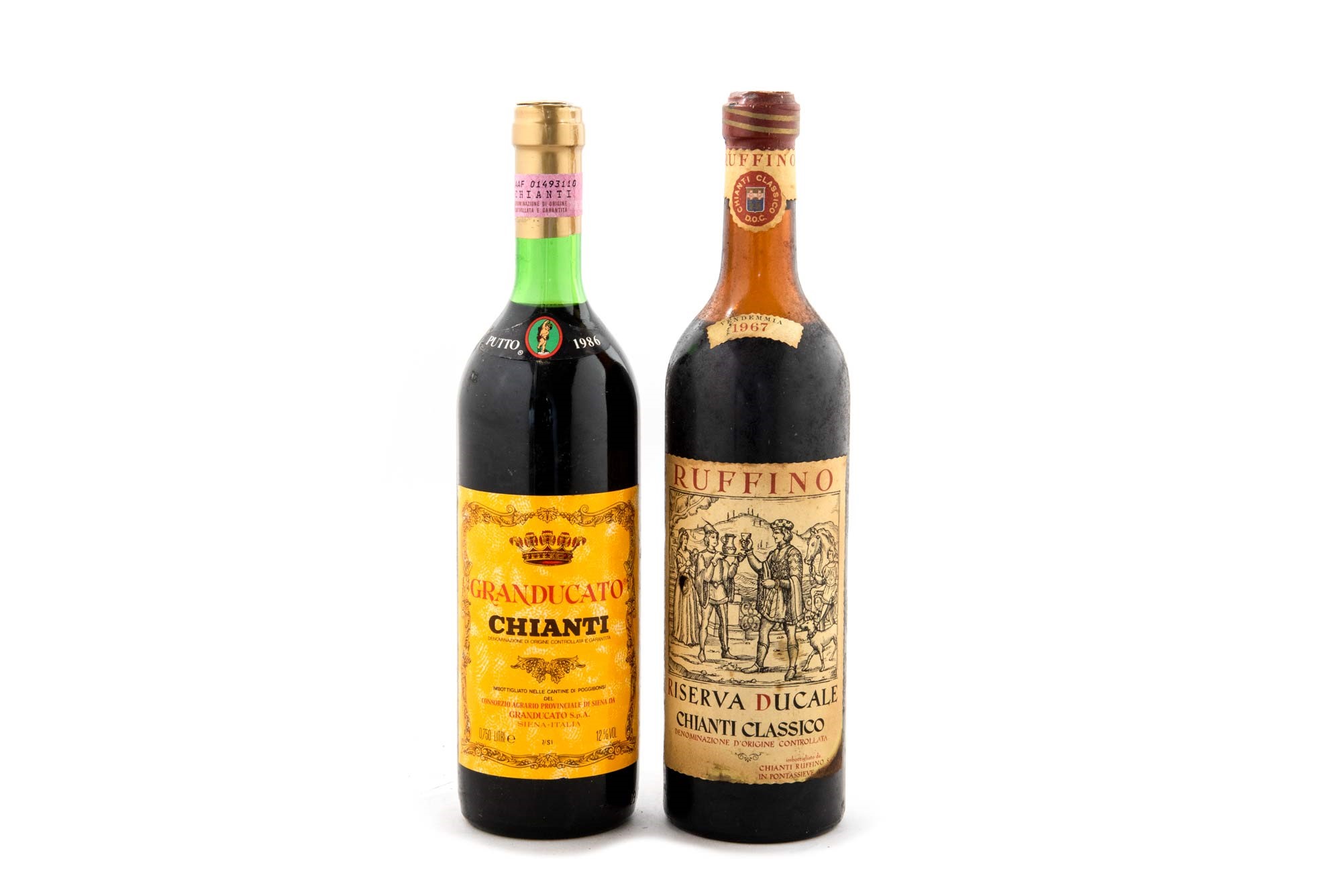 Chianti 1967 - 1986, Chianti Doc Vintage 1967, Ruffino, Pontasieve 1 bt 0,72 lt. Chianti Doc n. - Image 2 of 2