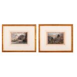 Lot of two printsfirst half 19th century, hand-coloured engraving on paper'Vietri', engraved by