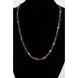 Necklace in 18 kt gold with duralites manifacture contemporary, gr 9.5
