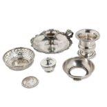 Lot of six objects in 800 silver and 925 silver Italy, mid 20th century, weight 242 gin different