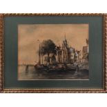 Johan Conrad Greive (1837 - 1891) Glimpse of Amsterdamsecond half 19th century, watercolor on
