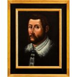 Portrait of a gentleman school veneta, 17th century, framed, restored, relined50 x 38 cm