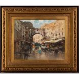 Ezelino Briante (1901 - 1971) Glimpse of Naples mid del 20th century, oil painting on canvas applied