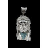 925 silver pendant manifacture contemporary, lost wax casting depicting the face of Christ with