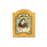 Polychrome majolica plaque depicting Madonna and ChildDeruta, late 17th- early 18th century, applied