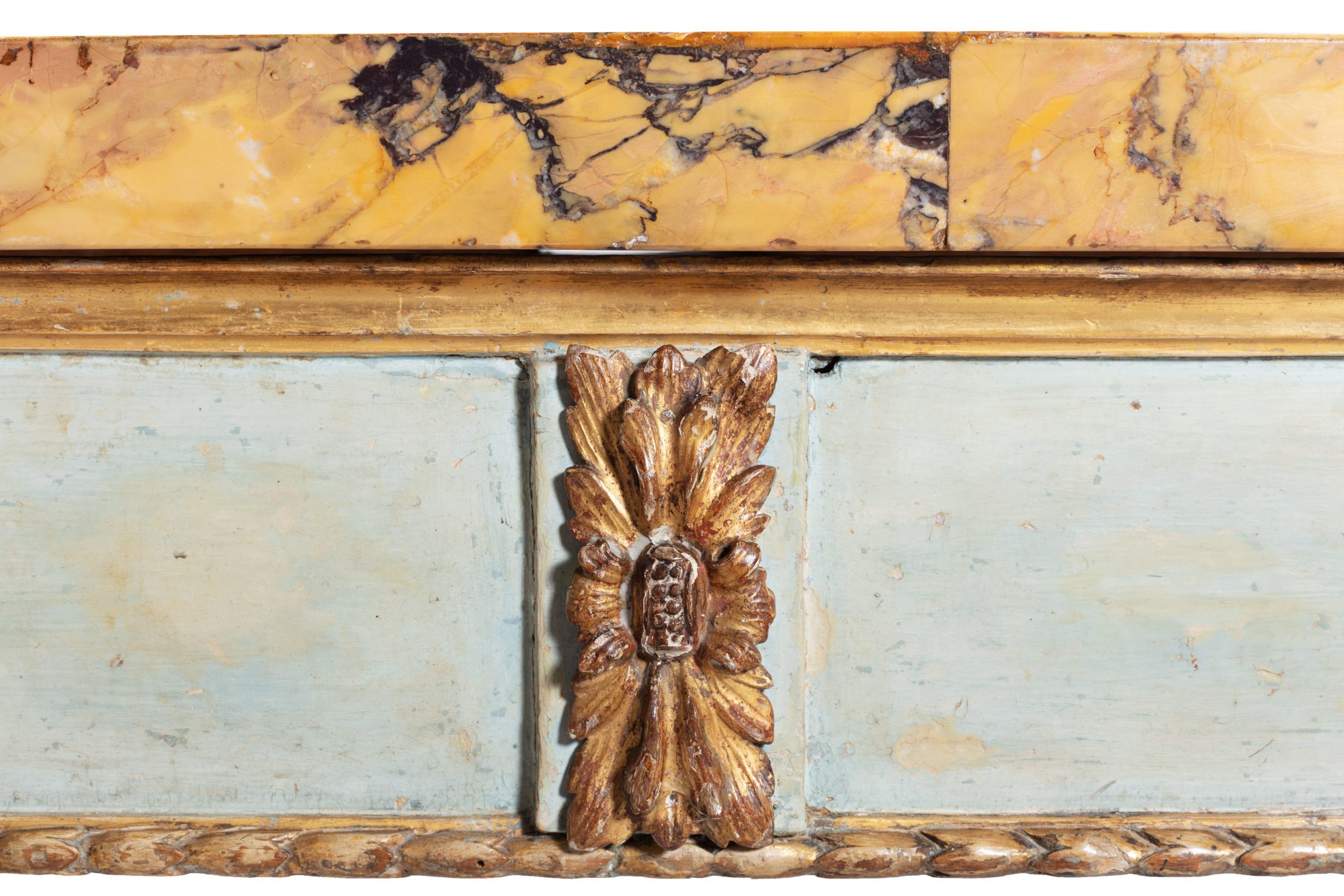 Console in carved, lacquered and gilded wood manifacture romana, late 18th century, grooved - Image 9 of 13