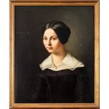 Female portrait school francese, first half 19th century, in gilded frame76 x 53 cm