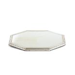 Surtout de table in 800 silver Italy, '50, with octagonal mirror46 x 30 cm