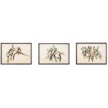 Pericle Fazzini (1913 - 1987) Dancers1981, three screen prints on papersigned in pencil, edition