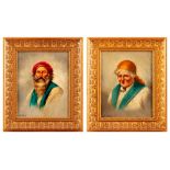 Pair of elderly portraits late 19th century, oil painting on canvassigned, framed36 x 28 cm