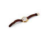 Pierre Bonnet wrist watch, for men with golden case and brown leather strap