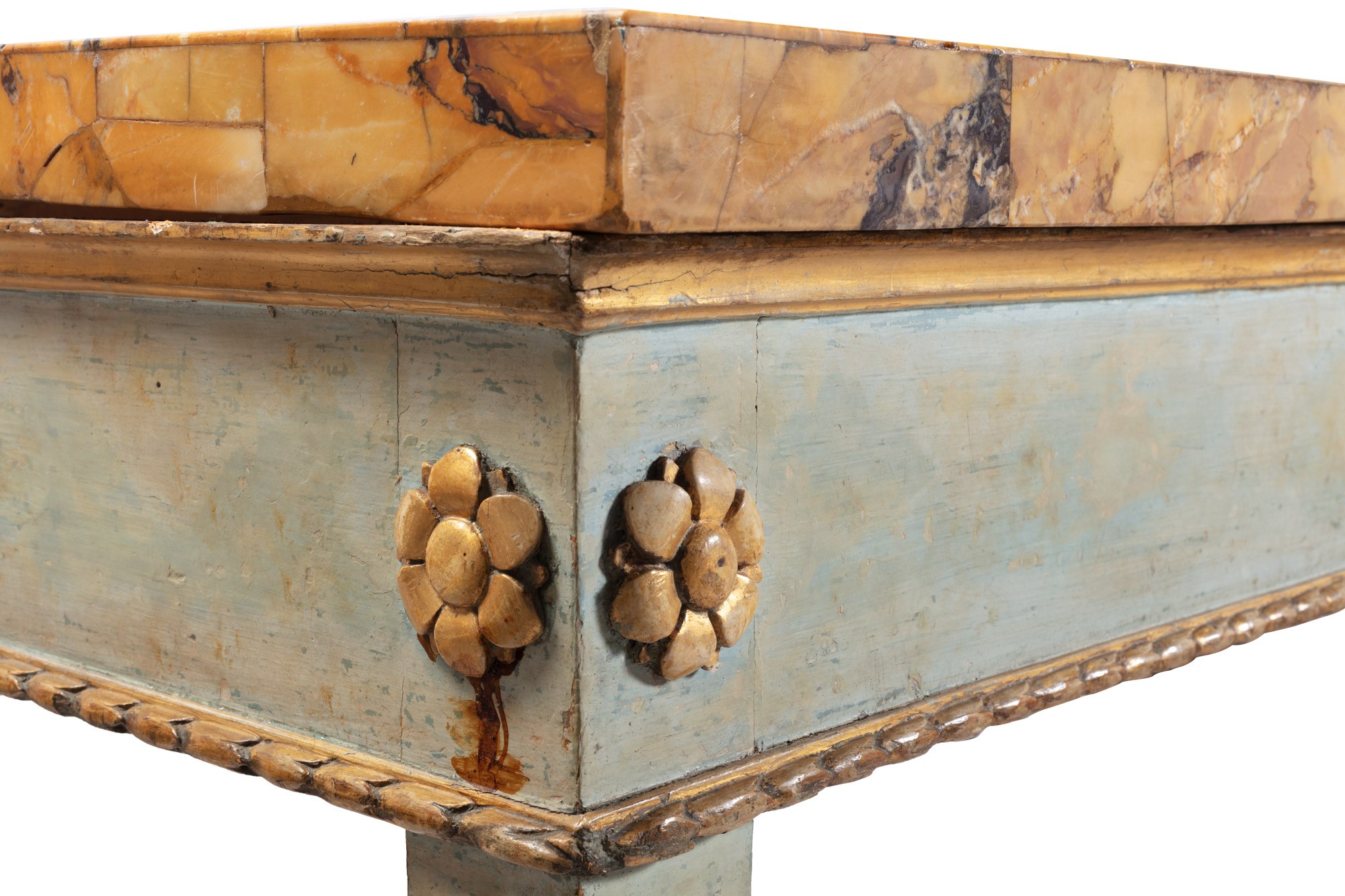 Console in carved, lacquered and gilded wood manifacture romana, late 18th century, grooved - Image 2 of 13