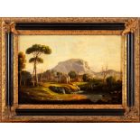 Mountain landscape with houses 20th century, oil painting on canvasin frame, signed40 x 60 cm