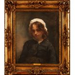 Female portrait 20th century, oil painting on canvasin frame, signed56 x 46 cm