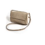 Salvatore Ferragamo shoulder bag, '70- '80, small shoulder strap in dove gray leather, with golden