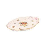 Herend white porcelain tray Hungary, '50, decorated with flowers and fruit, hand painted41 x 48.5