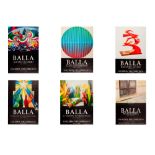 Lot of six posters by Giacomo Balla, Balla, a year of exhibitions at the Galleria dell'Obelisco,