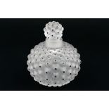 Lalique France perfume bottle early 20th century, in matt, rusticated glassh cm 12