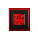 Marilyn for four2019enamels on viniluxin frame, signed33 x 31 cm