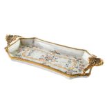 Breadstick holder in Limoges porcelainFrance, second half of the 20th centuryhand painted with