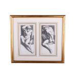 Nude figuressecond half of the 17th centuryburin and etching on paperengraved by Carlo Cesio (1626-