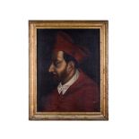 Portrait of a cardinal1869oil painting on canvassigned on the back Vincenzo Rossi of Cagliari,