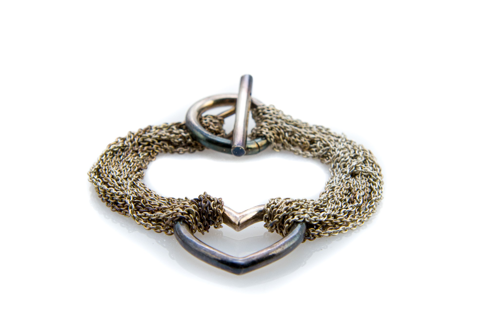 925 silver bracelet model Tiffany & Coconsisting of two groups of chains that support a central - Image 2 of 3