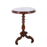 Walnut coffee tableHolland, mid 19th centuryround top inlaid with flowers and birds in various