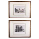 Pair of views of Romefirst half of the 19th centuryhand-engraved engraving"View of the Arch of