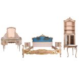 Venetian style bedroomItaly, second half of the 20th centuryin white lacquered wood, gilded and