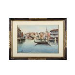 View of Venice late 19th - early 20th centurywatercolor and gouache on cardboardsigned, framed26.5 x