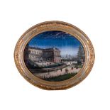 Barberini palace20th centurypainted under glass with mother of pearlframed 34 x 44 cm