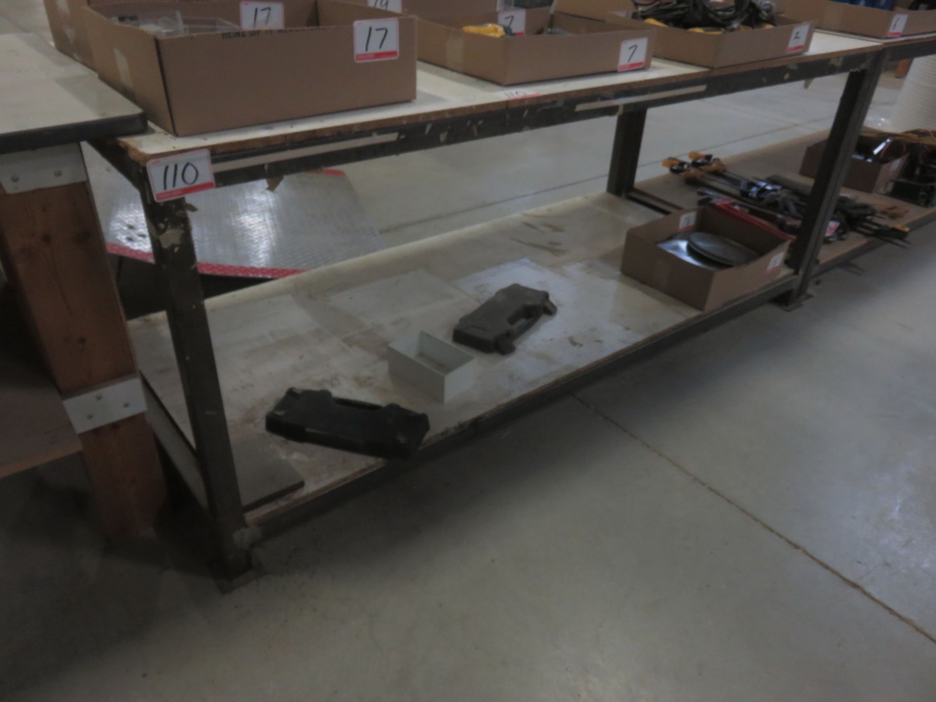 UNITS - STEEL & WOOD 3' X 7' SHOP TABLES