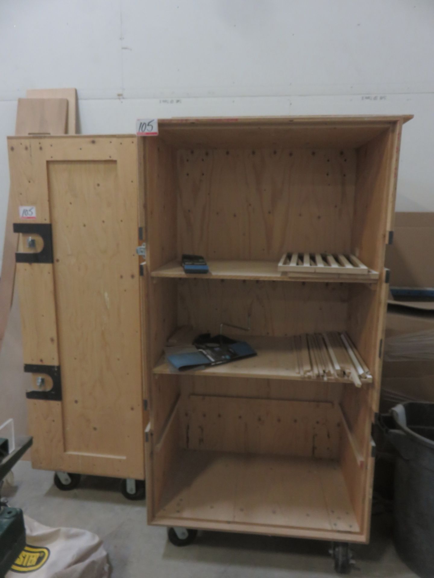 UNITS - WOOD 26 X 39 X 78"H PORTABLE CABINETS