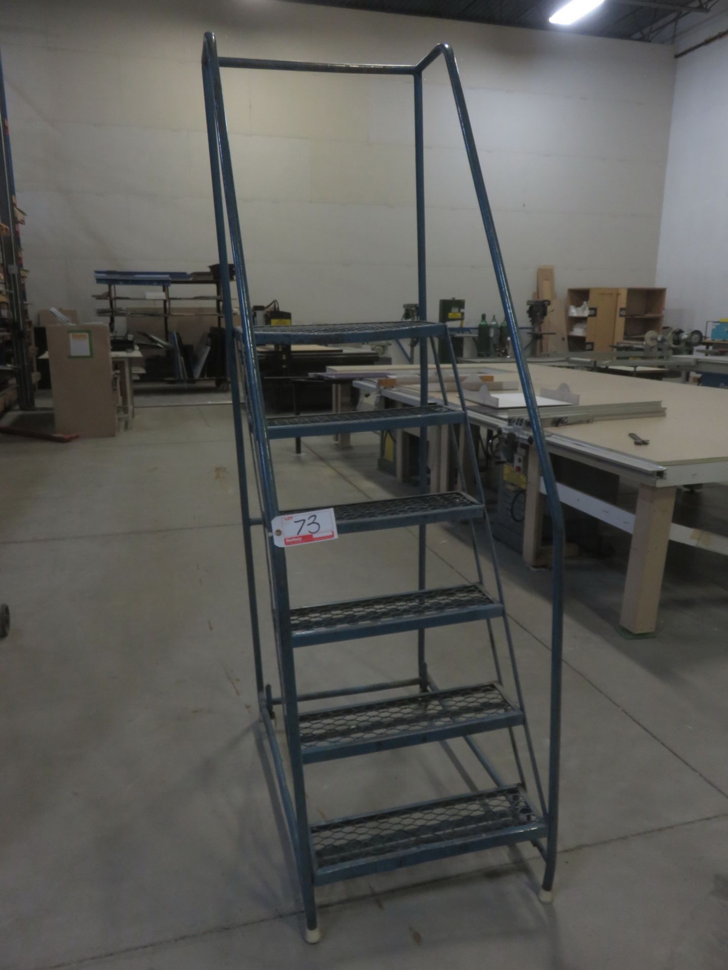 BLUE STEEL 6-STEP PORTABLE WAREHOUSE LADDER