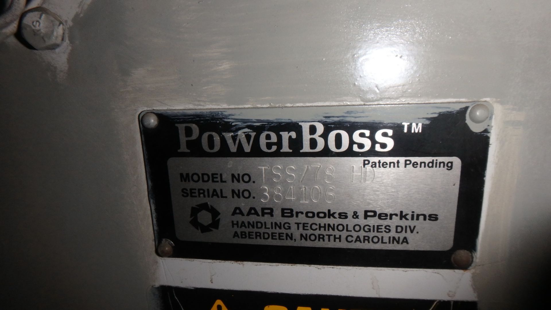 POWERBOSS MODEL TSS/78HD RIDING PROPANE POWERED FLOOR SWEEPER, S/N 384106 (LOCATED AT 2215 MARKHAM - Image 2 of 3