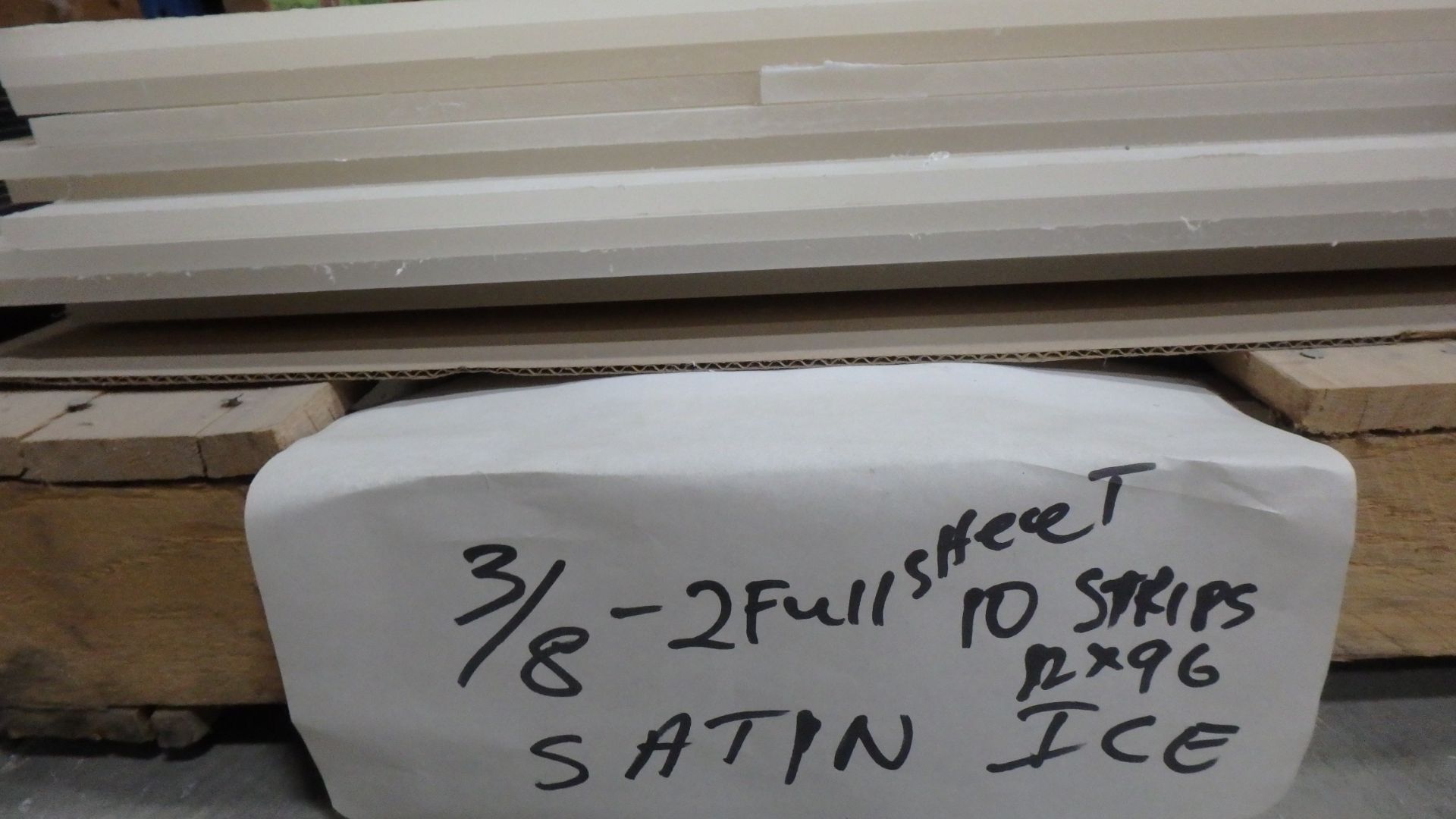 LOT - SATIN ICE 3/8" POLYETHYLENE SHEET STOCK (2 FULL SHEETS & 10 CUT SHEETS) - Image 3 of 3